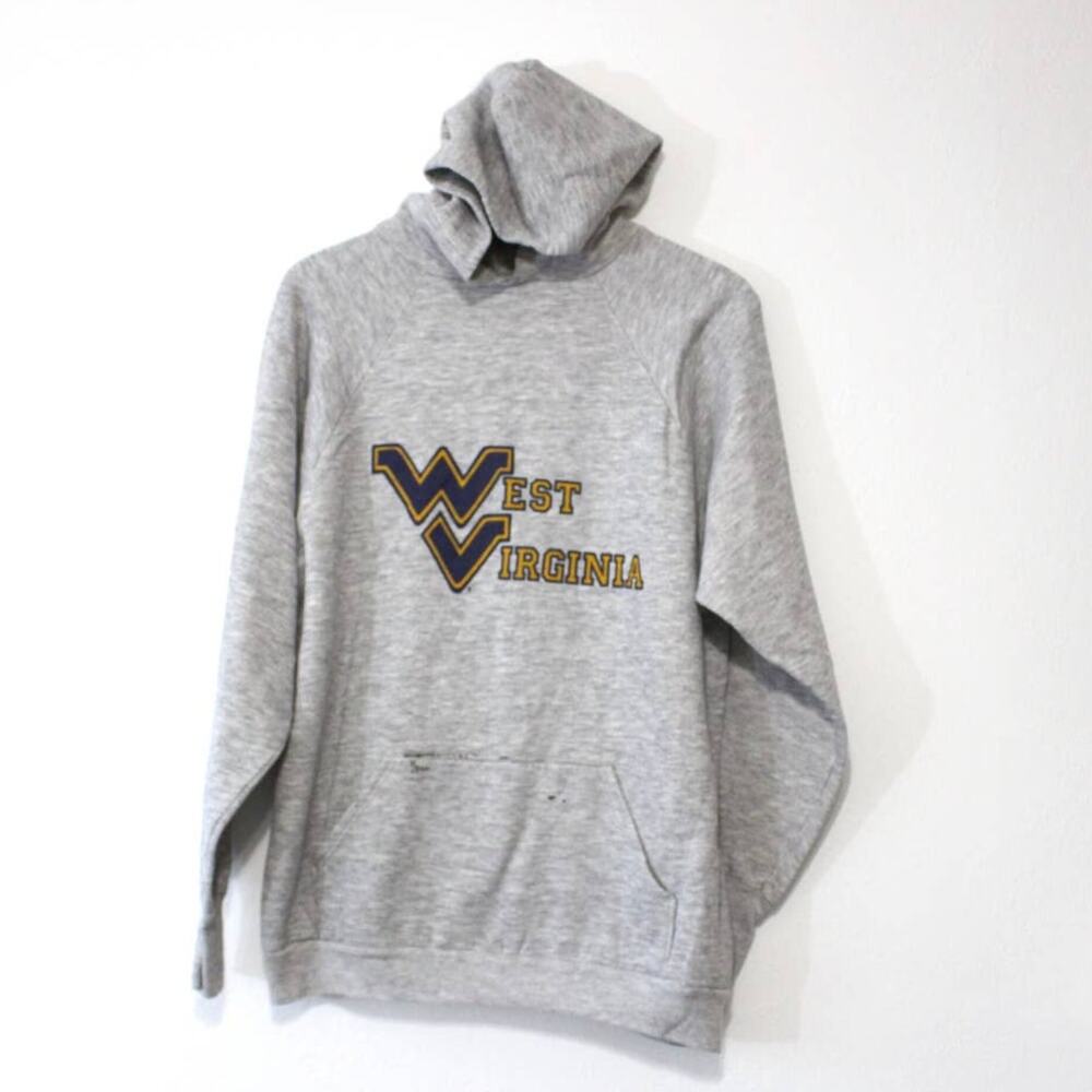 Vintage West Virginia University Mountaineers WVU Hooded Sweatshirt Large